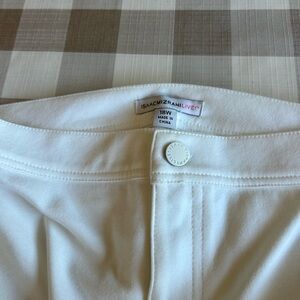 Isaac Mizrahi Live! Pointe knit straight pants NEW! Size 18, white